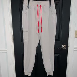 High Waist Medium Figs Jogger Scrub Pants Women’s Bone